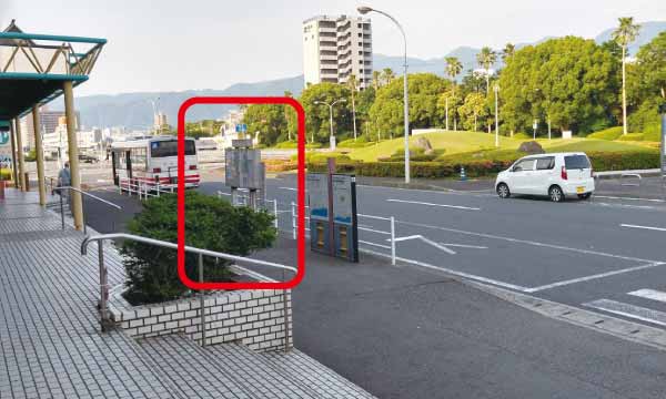 Bus stop of Beppu International Tourism Port